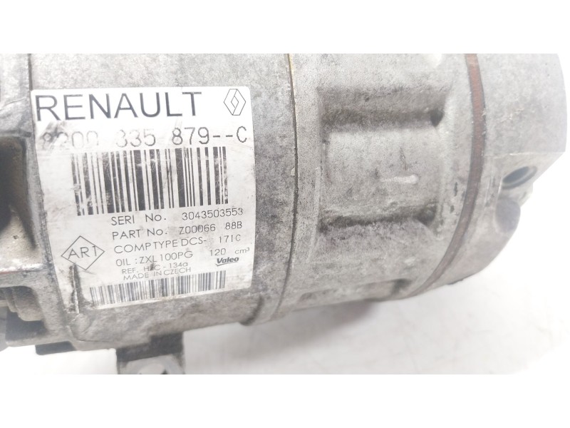 Recambio de compresor aire acondicionado para renault clio iv 1.6 turbo referencia OEM IAM  8200335879C 