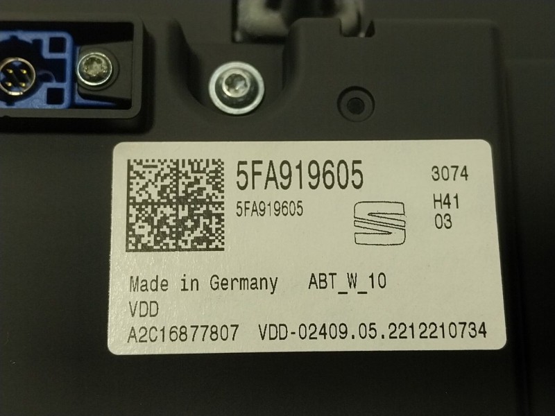 Recambio de pantalla multifuncion para seat leon sportstourer (kl8) fr referencia OEM IAM  5FA919605 