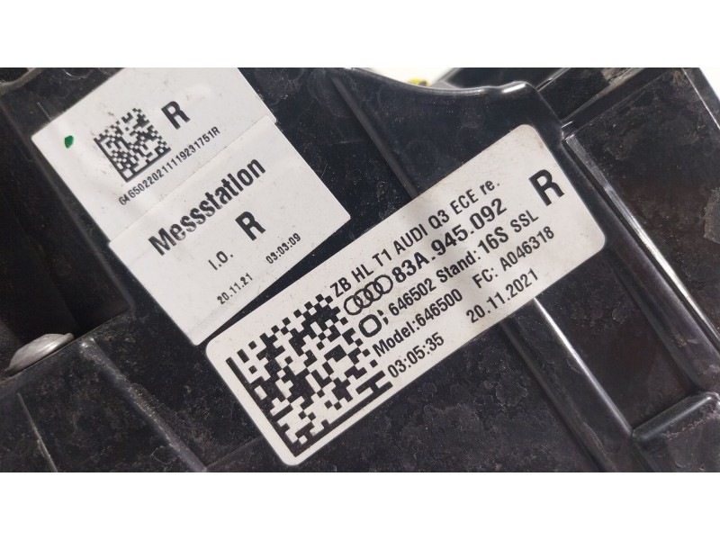 Recambio de piloto trasero derecho para audi q3 sportback (f3n) 35 tdi referencia OEM IAM 83A945092 83A945092 