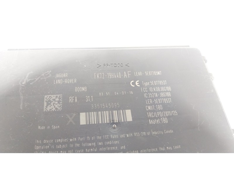 Recambio de modulo electronico para land rover range rover evoque (l538) 2.0 d 4x4 referencia OEM IAM  FK7219H440AF 