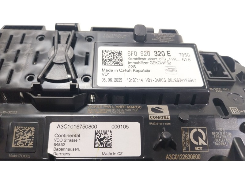 Recambio de cuadro instrumentos para seat arona (kj7, kjp) 1.0 tsi referencia OEM IAM  6F0920320E 