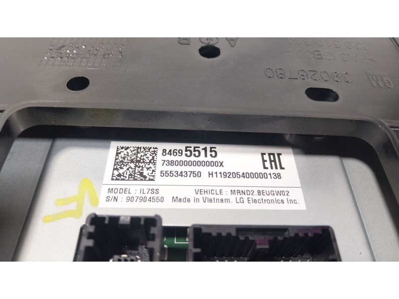 Recambio de pantalla multifuncion para opel astra k (b16) 1.2 turbo (68) referencia OEM IAM  84695515 