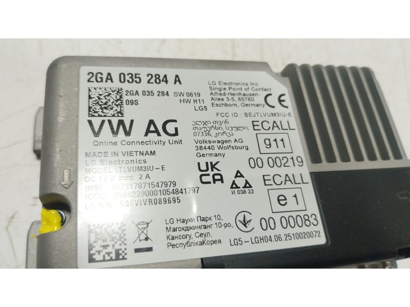 Recambio de modulo electronico para seat arona (kj7, kjp) 1.0 tsi referencia OEM IAM  2GA035284A 