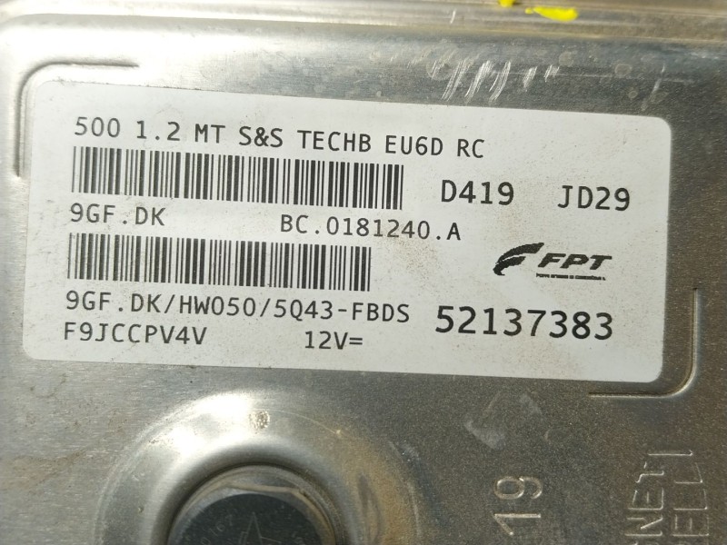 Recambio de centralita motor uce para fiat 500 (312_) 1.2 (312axa1a) referencia OEM IAM 52137383 52137383 