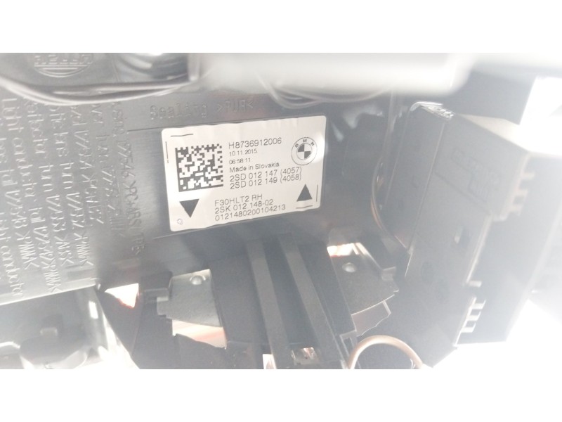 Recambio de piloto trasero derecho interior para bmw 3 (f30, f80) 316 d referencia OEM IAM  H8736912006 