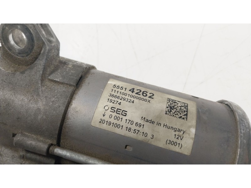 Recambio de motor arranque para opel astra k (b16) 1.2 turbo (68) referencia OEM IAM  55514262 