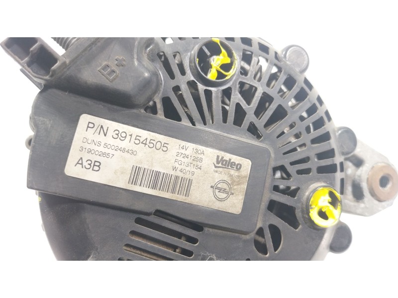 Recambio de alternador para opel astra k (b16) 1.2 turbo (68) referencia OEM IAM  39154505 