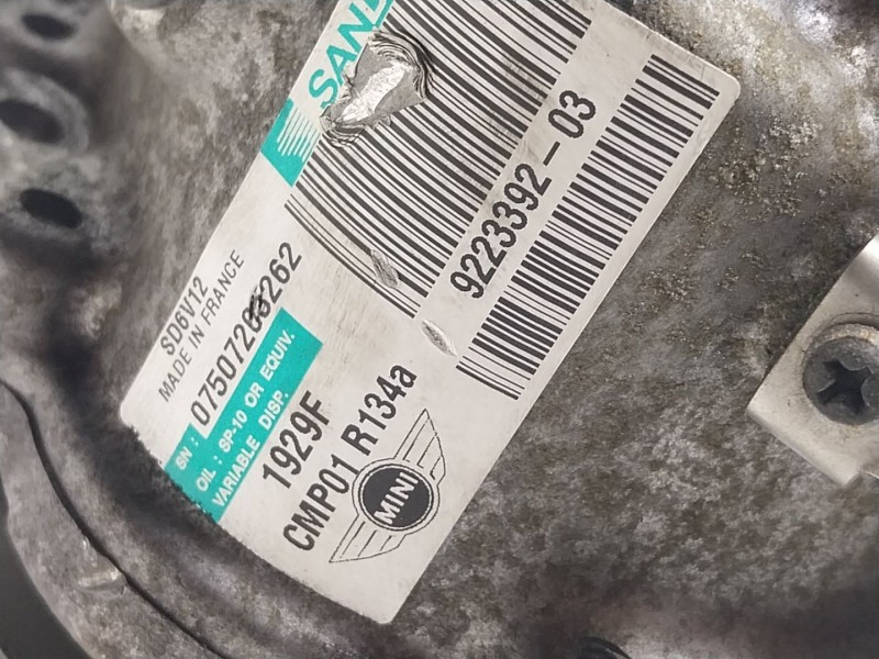 Recambio de compresor aire acondicionado para mini mini (r56) cooper s referencia OEM IAM  07507205262 