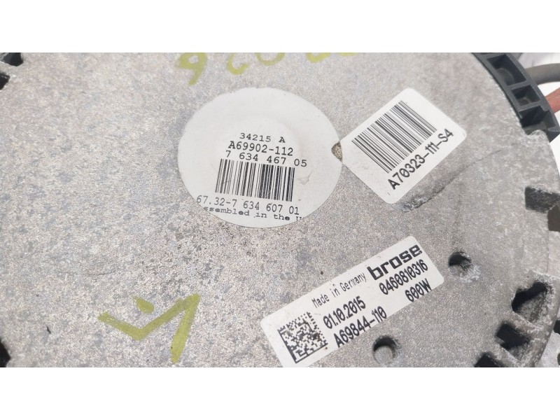 Recambio de electroventilador para bmw x5 (f15, f85) xdrive 40 d referencia OEM IAM  763460702 