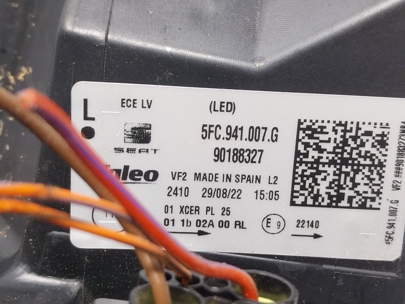 Recambio de faro izquierdo para seat leon sportstourer (kl8) fr referencia OEM IAM 5FC941773 5FC941007G 