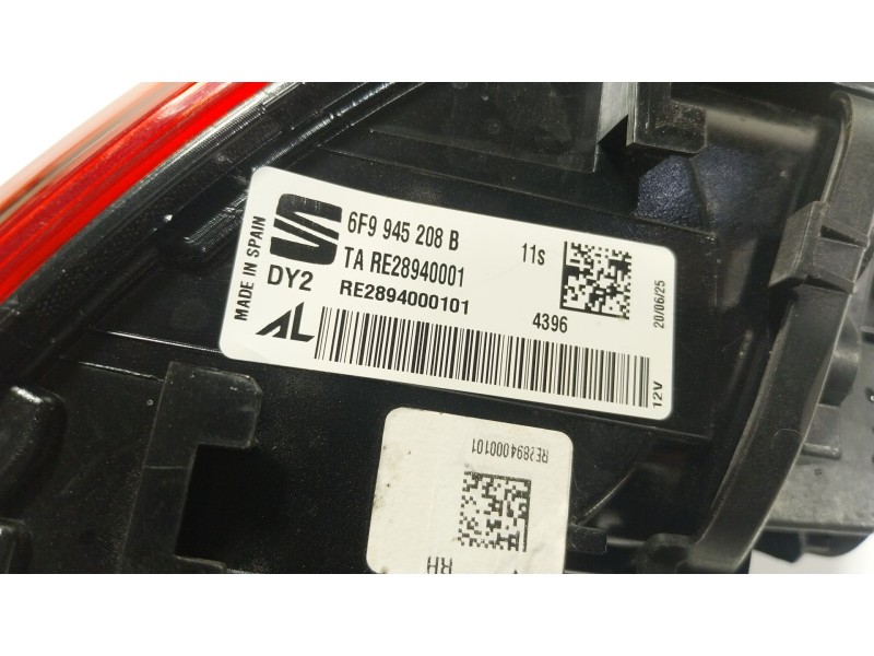 Recambio de piloto trasero derecho para seat arona (kj7, kjp) 1.0 tsi referencia OEM IAM 6F9945208B 6F9945208B 