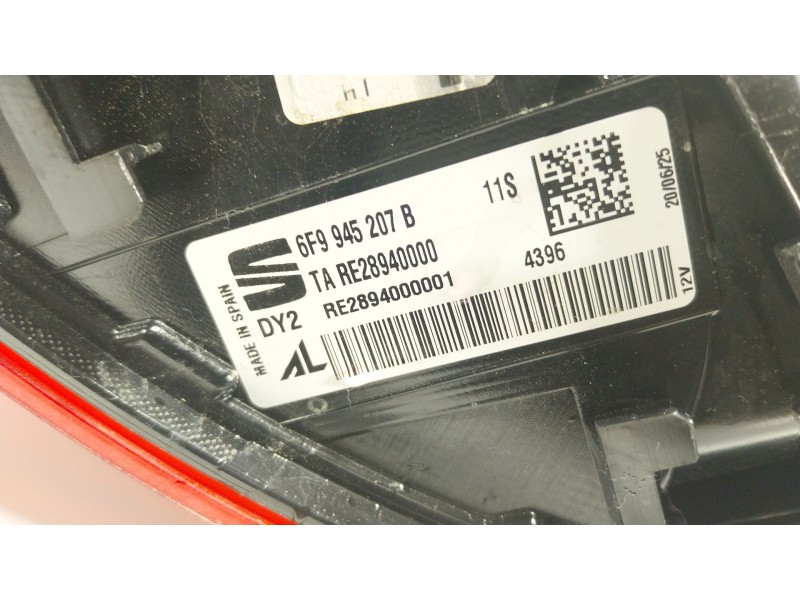Recambio de piloto trasero izquierdo para seat arona (kj7, kjp) 1.0 tsi referencia OEM IAM 6F9945207B 6F9945207B 