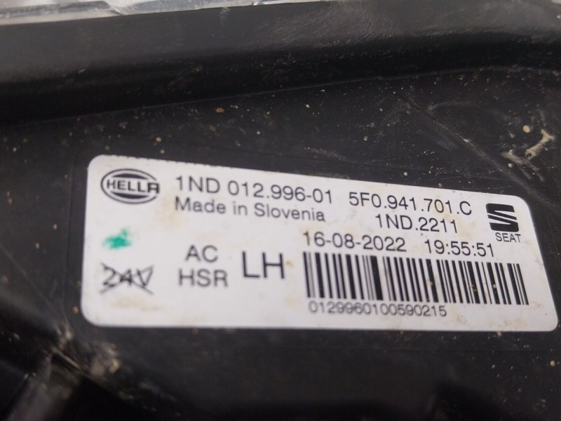 Recambio de faro antiniebla izquierdo para seat leon sportstourer (kl8) fr referencia OEM IAM 5F0941701C 5F0941701C 