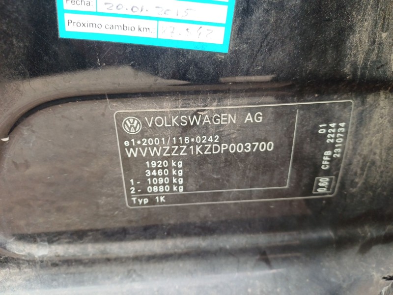 volkswagen golf vi (5k1) del año 2012