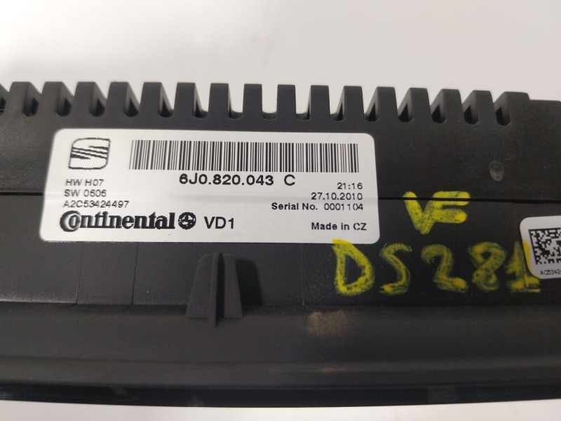 Recambio de mando climatizador para seat ibiza iv (6j5, 6p1) 1.6 tdi referencia OEM IAM  6J0820043C 