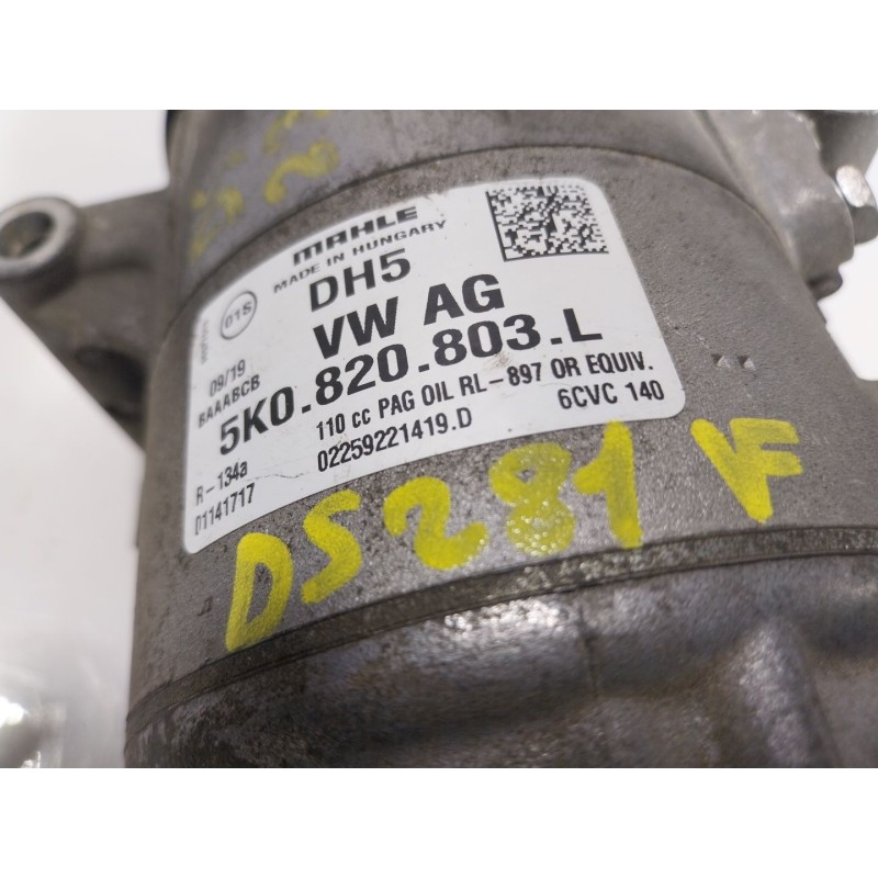 Recambio de compresor aire acondicionado para seat ibiza iv (6j5, 6p1) 1.6 tdi referencia OEM IAM  5K0820803L 