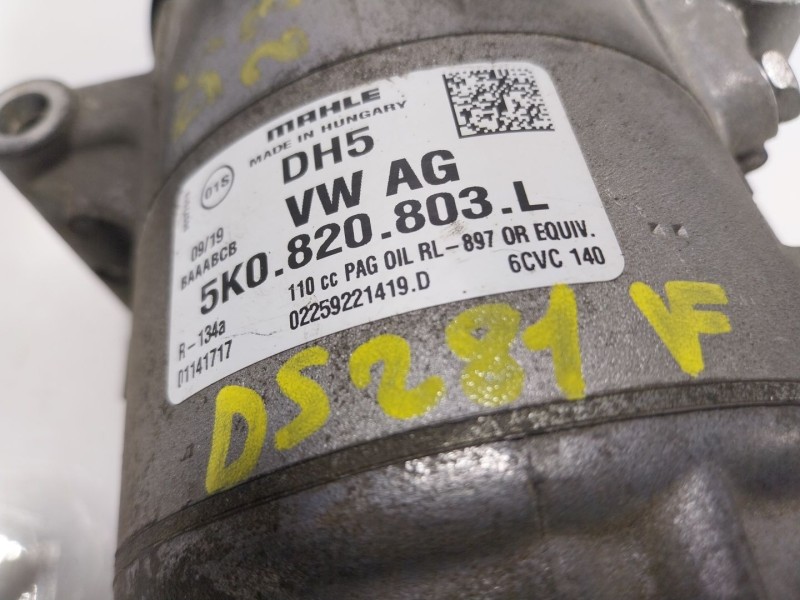 Recambio de compresor aire acondicionado para seat ibiza iv (6j5, 6p1) 1.6 tdi referencia OEM IAM  5K0820803L 