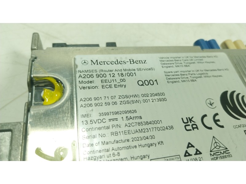 Recambio de modulo electronico para mercedes-benz glc (x254) 300e 4-matic (254.656) referencia OEM IAM A2069001218 A2069001218 