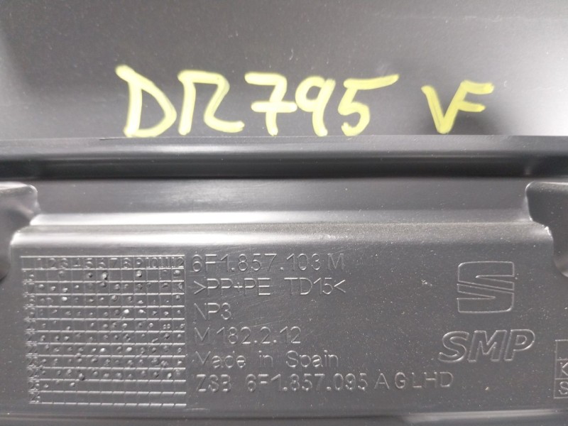 Recambio de guantera para seat arona (kj7, kjp) 1.0 tsi referencia OEM IAM 6F1857095AG 6F1857103M 