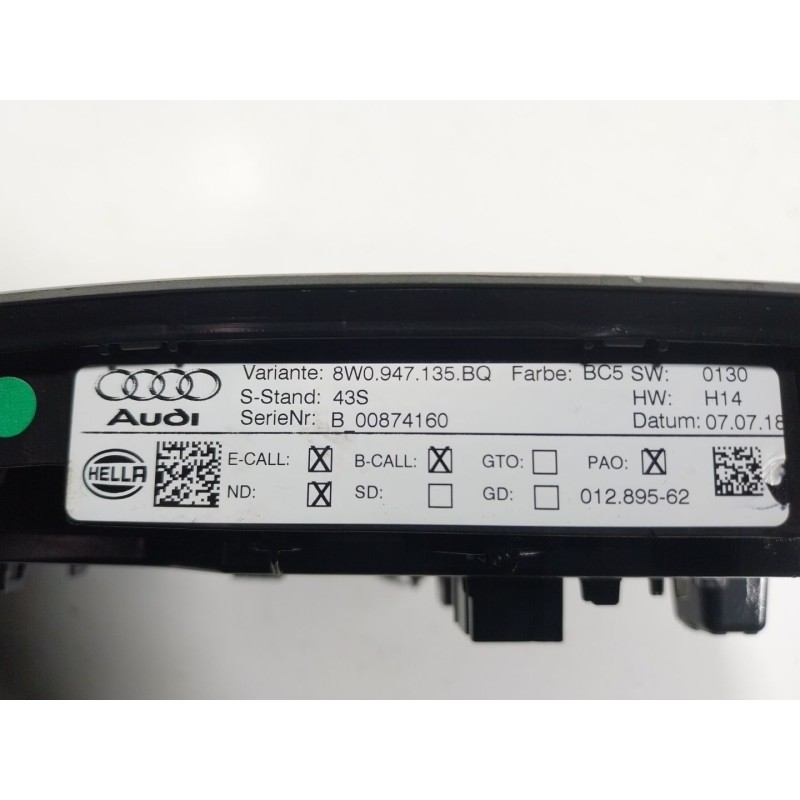 Recambio de piloto interior para audi a4 b9 avant (8w5, 8wd) 2.0 tdi referencia OEM IAM  8W0947135BQ 