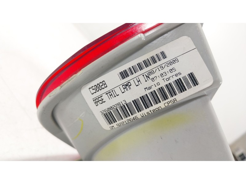 Recambio de piloto trasero izquierdo interior para chevrolet camaro 6.2 referencia OEM IAM  92212646 