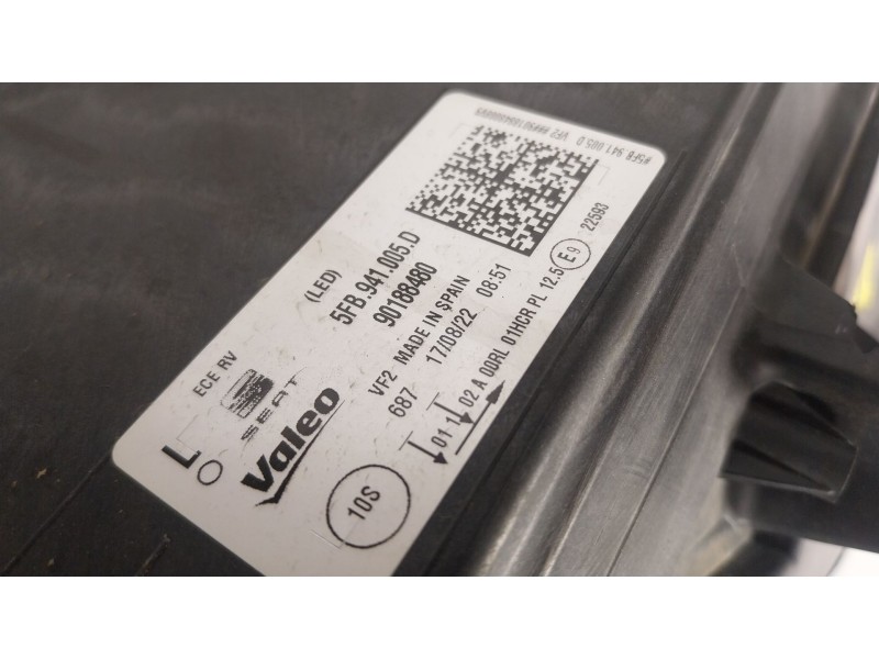 Recambio de faro izquierdo para seat leon sportstourer (kl8) xcellence referencia OEM IAM 5FB941773A 5FB941005D 