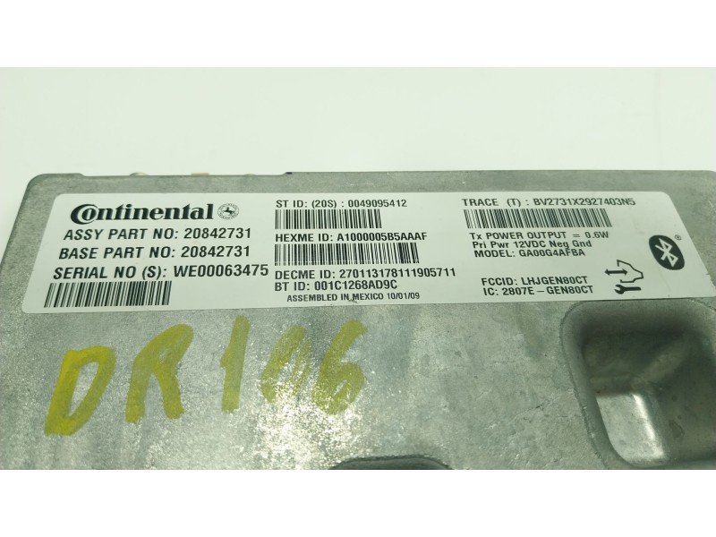 Recambio de modulo electronico para chevrolet camaro 6.2 referencia OEM IAM  20842731 