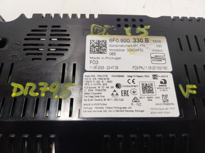 Recambio de cuadro instrumentos para seat arona (kj7, kjp) 1.0 tsi referencia OEM IAM 6F0920330B 6F0920330B 