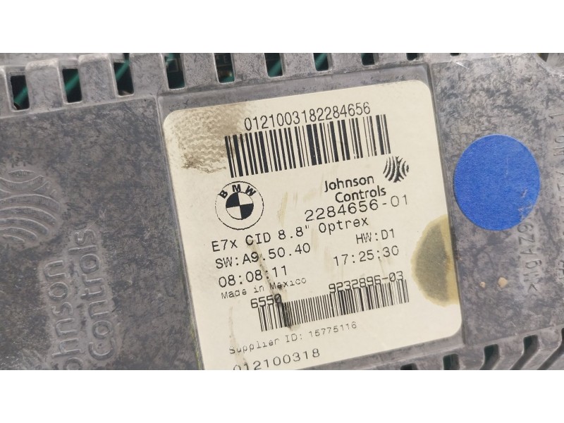 Recambio de pantalla multifuncion para bmw x6 (e71, e72) xdrive 40 d referencia OEM IAM 65509289580 228465601 