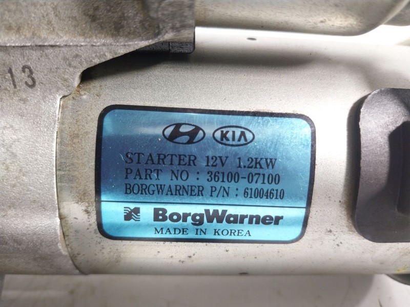 Recambio de motor arranque para kia stonic (yb) 1.2 cvvt referencia OEM IAM  3610007100 