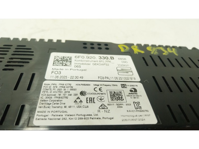 Recambio de cuadro instrumentos para seat arona (kj7, kjp) 1.0 tsi referencia OEM IAM  6F0920330B 