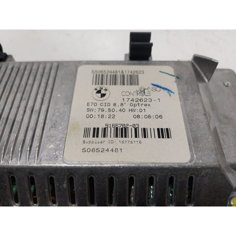Recambio de pantalla multifuncion para bmw x6 (e71, e72) xdrive 50 i referencia OEM IAM  916678203 