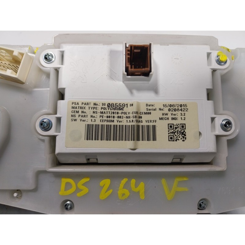 Recambio de cuadro instrumentos para peugeot 208 i (ca_, cc_) 1.2 vti 82 referencia OEM IAM 9813869880 9808559180 