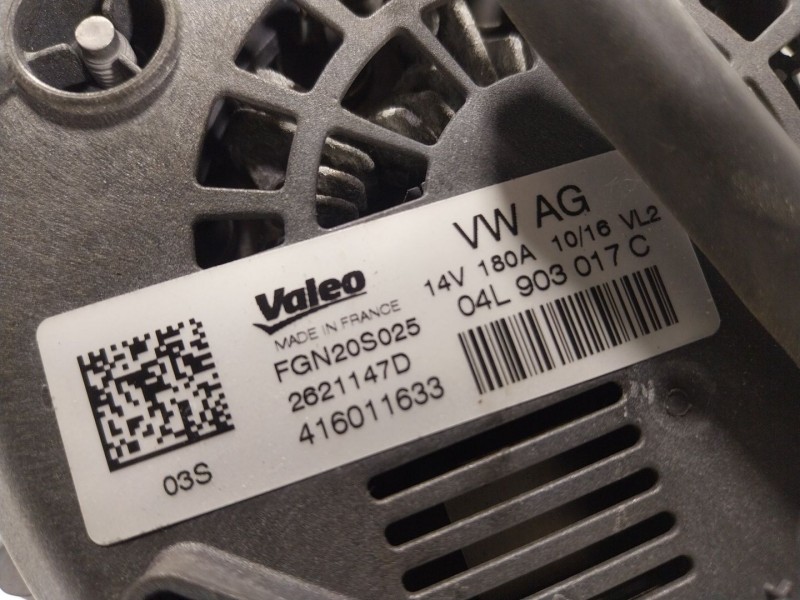 Recambio de alternador para audi a6 c7 (4g2, 4gc) 2.0 tdi referencia OEM IAM  04L903017C 