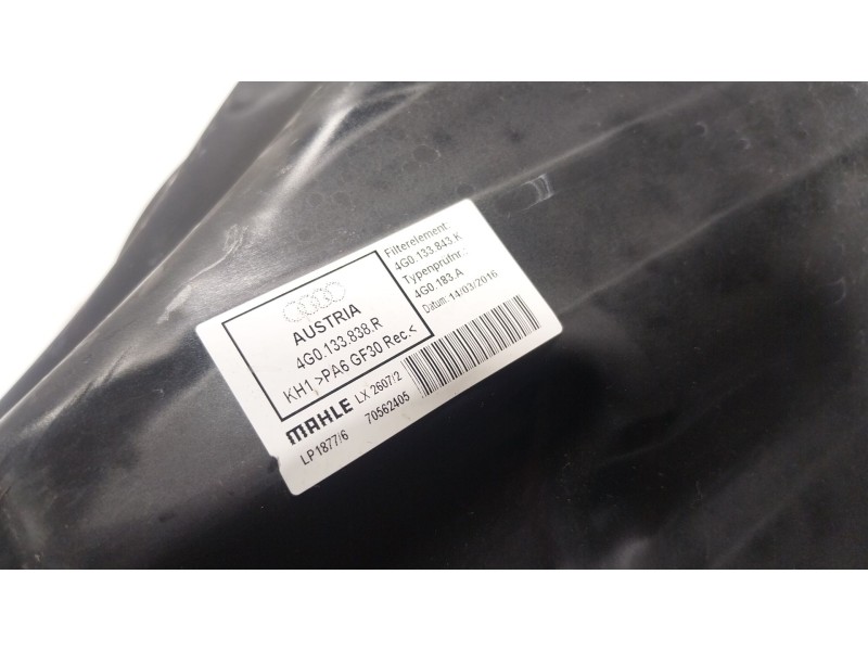 Recambio de filtro aire para audi a6 c7 (4g2, 4gc) 2.0 tdi referencia OEM IAM 4G0133838R 4G0133838R 