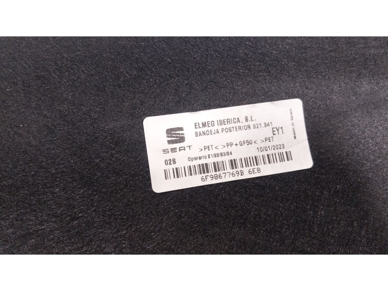 Recambio de bandeja trasera para seat arona (kj7, kjp) 1.0 tsi referencia OEM IAM  6F9867769B 