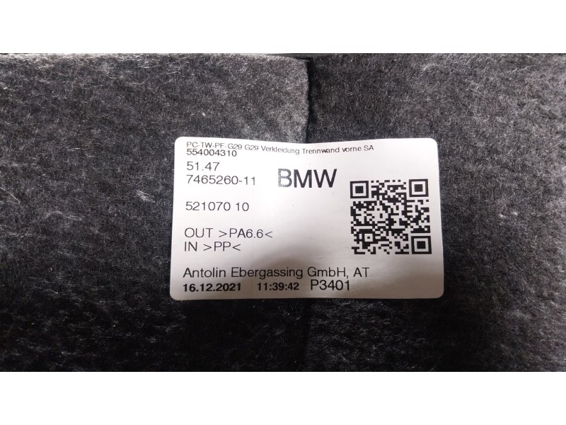 Recambio de bandeja trasera para bmw z4 roadster (g29) sdrive 20 i referencia OEM IAM 51477465260 51477465260 