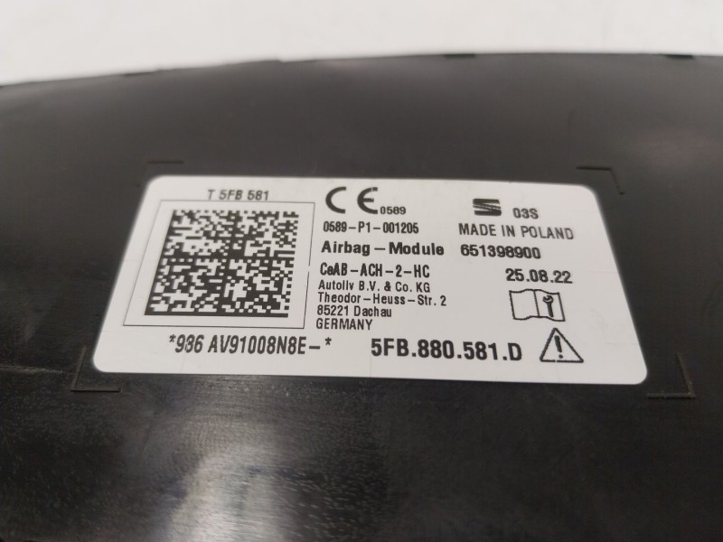 Recambio de airbag lateral delantero izquierdo para seat leon sportstourer (kl8) fr referencia OEM IAM 5FB880581D 5FB880581D 