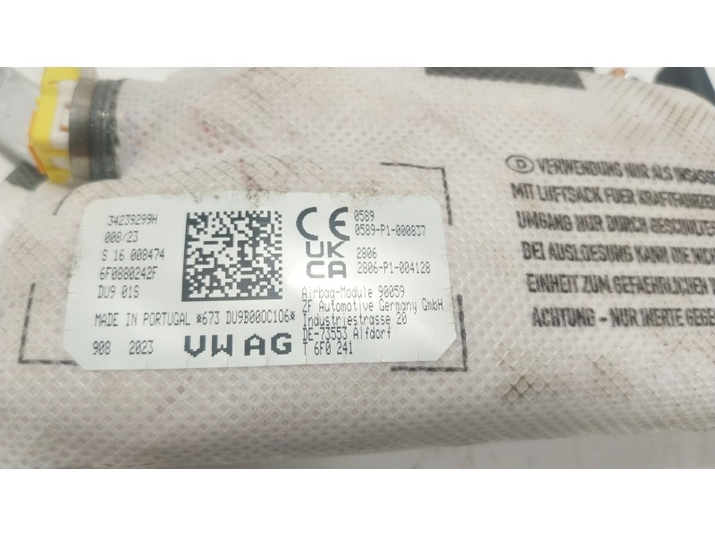 Recambio de airbag lateral delantero derecho para seat arona (kj7, kjp) 1.0 tsi referencia OEM IAM 6F0880242F 6F0880242F 