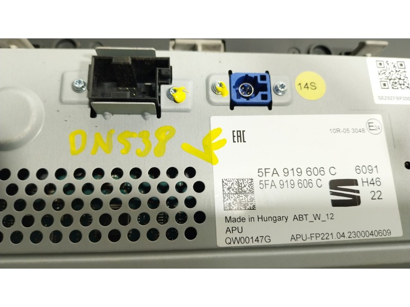 Recambio de pantalla multifuncion para cupra born (k11) 77 e-boost referencia OEM IAM 5FA919606C 5FA919606C 