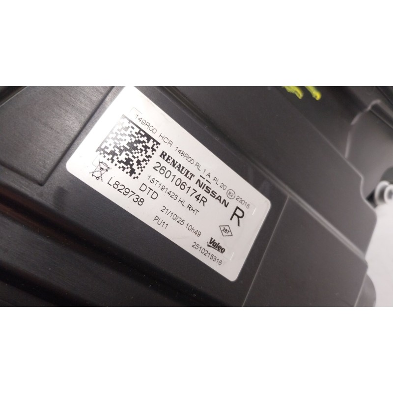 Recambio de faro derecho para renault master iv 2.3 dci diesel fap energy cat referencia OEM IAM  260106174R 