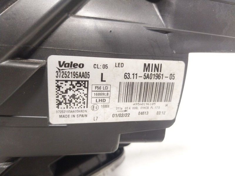 Recambio de faro izquierdo para mini mini (f56) cooper referencia OEM IAM  63115A0196105 