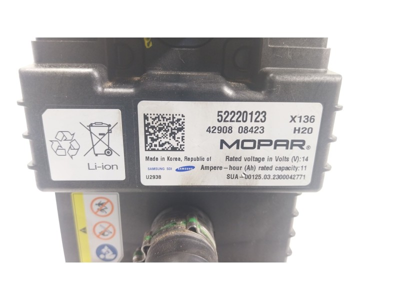 Recambio de bateria para fiat 500 (312_) 1.0 mild hybrid (312.ayd1b) referencia OEM IAM  52220123 