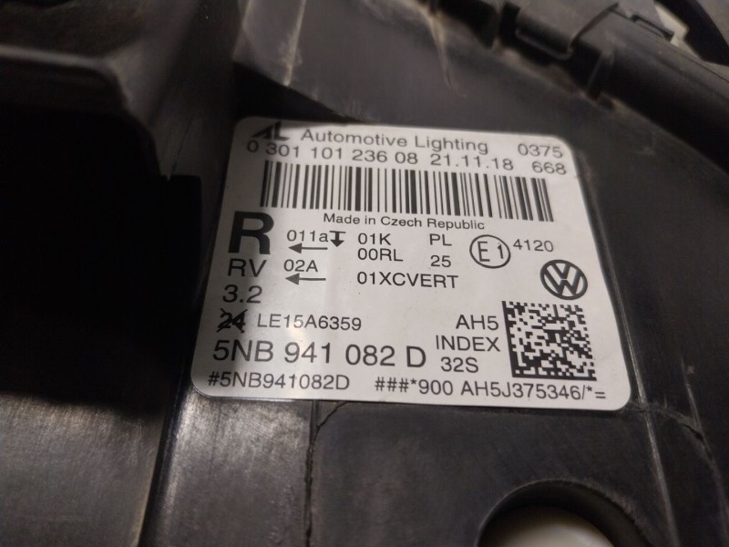 Recambio de faro derecho para volkswagen tiguan (ad1, ax1) 2.0 tdi referencia OEM IAM  5NB941082D 