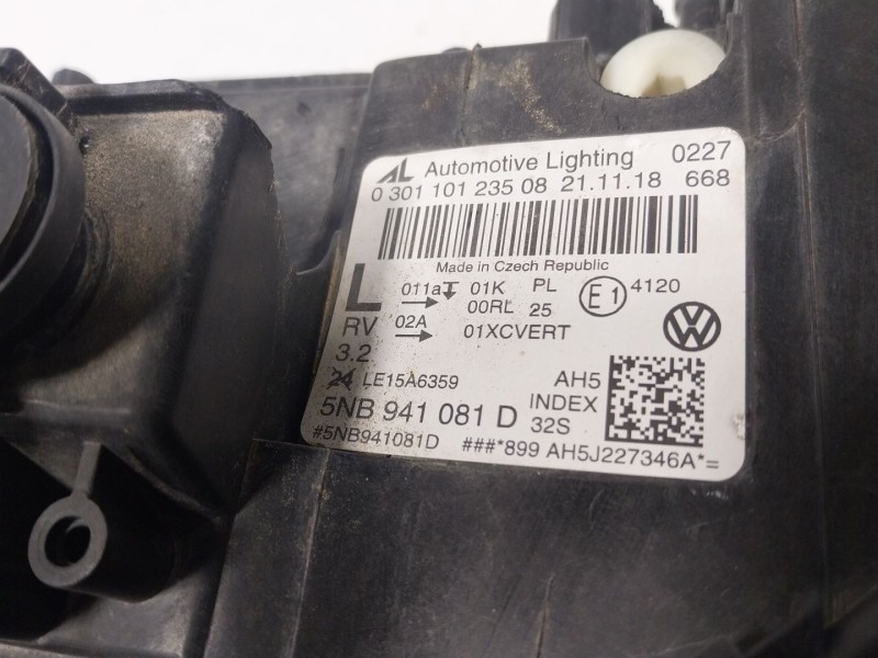 Recambio de faro izquierdo para volkswagen tiguan (ad1, ax1) 2.0 tdi referencia OEM IAM  5NB941081D 