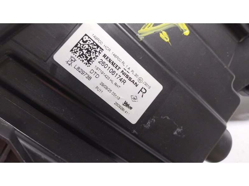 Recambio de faro derecho para renault master iv 2.3 dci diesel fap energy cat referencia OEM IAM  260106174R 