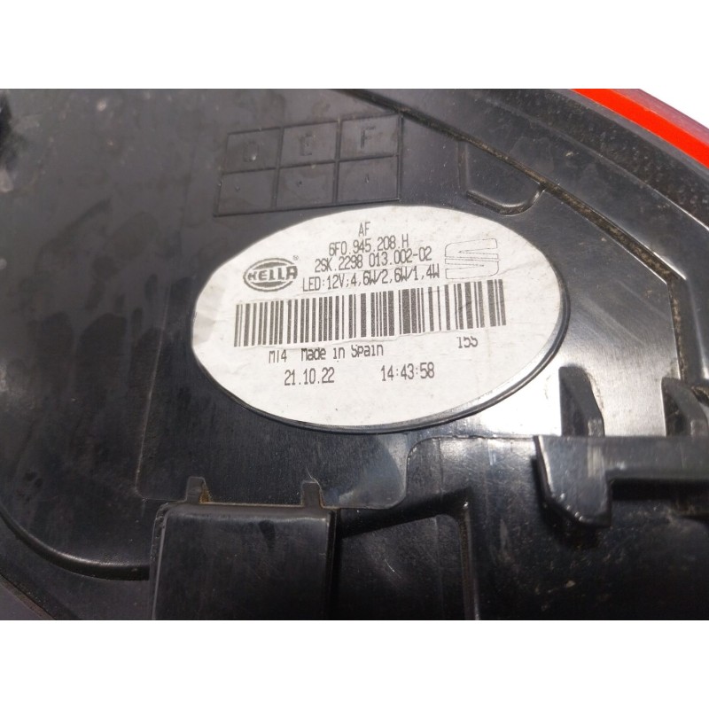 Recambio de piloto trasero derecho para seat ibiza v (kj1, kjg) 1.0 tsi referencia OEM IAM 6F0945208H 6F0945208H 