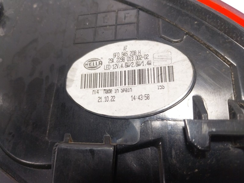 Recambio de piloto trasero derecho para seat ibiza v (kj1, kjg) 1.0 tsi referencia OEM IAM 6F0945208H 6F0945208H 