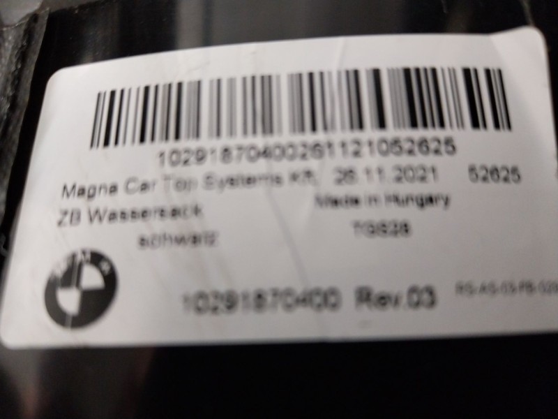 Recambio de techo electrico para bmw z4 roadster (g29) sdrive 20 i referencia OEM IAM 54347452485  