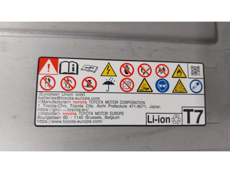 Recambio de bateria para toyota yaris cross (mxp_) 1.5 hybrid (mxpj10) referencia OEM IAM  G9280K0013 